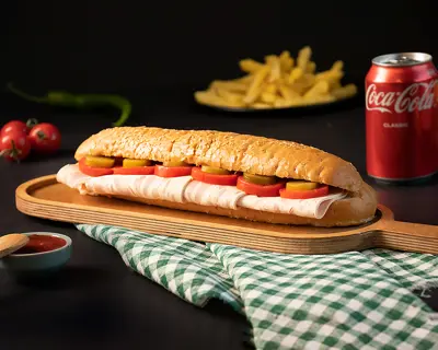 ساندویچ ژامبون مرغ